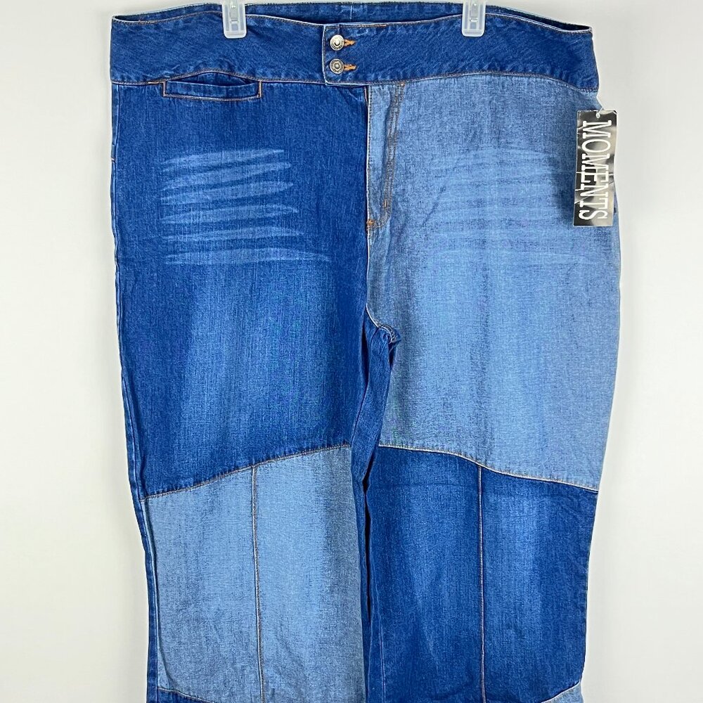 Moments Jeans Size 20W Blue Denim Waist 44in Inseam 32in Rise 14in 100% Cotton